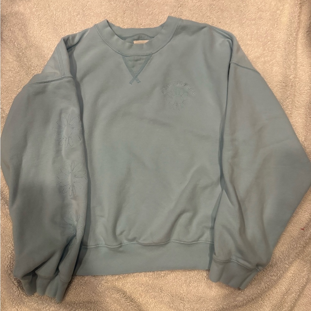 American Eagle Outfitters Light Blue Crewneck Sweater